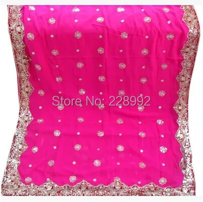 Национальная индийская одежда с вышивкой сари классический жоржетт блестки топ