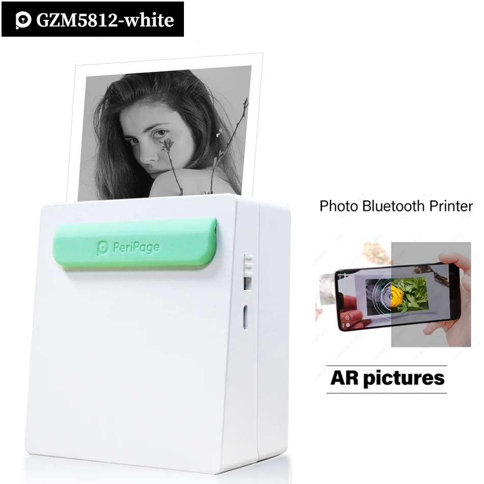 Новый принтер Peripage AR Photo Printer этикетка Thermal Маленькие картинки Фотопринтер для