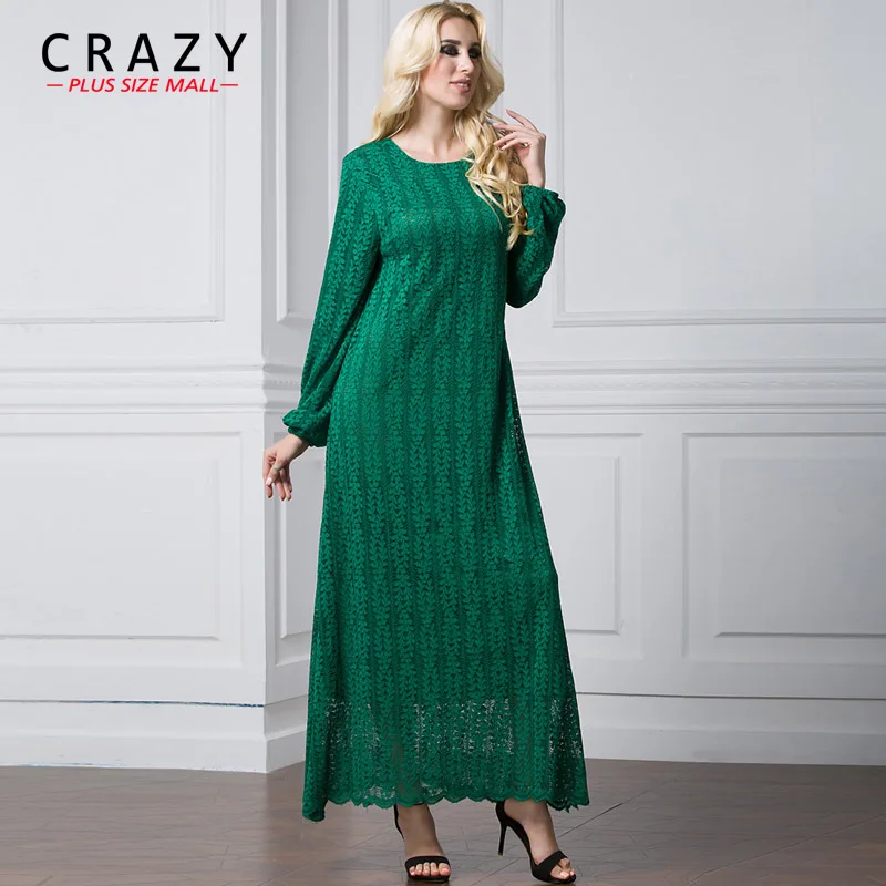 Размера плюс кружево платье L-7XL для женщин в винтажном стиле Цвет Черный Длинные