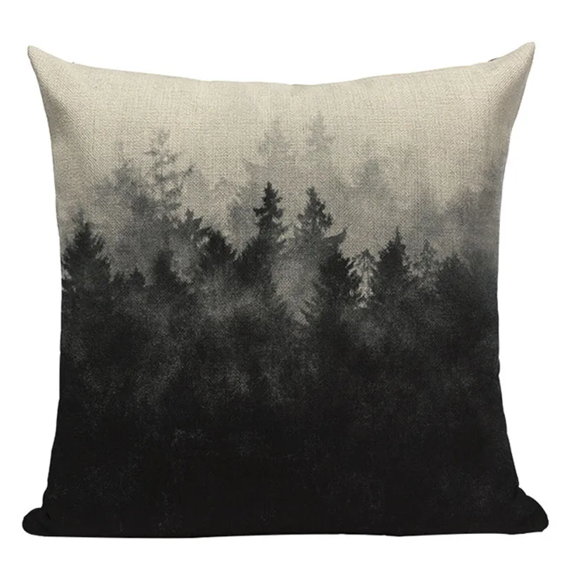 Наволочка для подушки из льна и хлопка 45x45 см | Дом сад