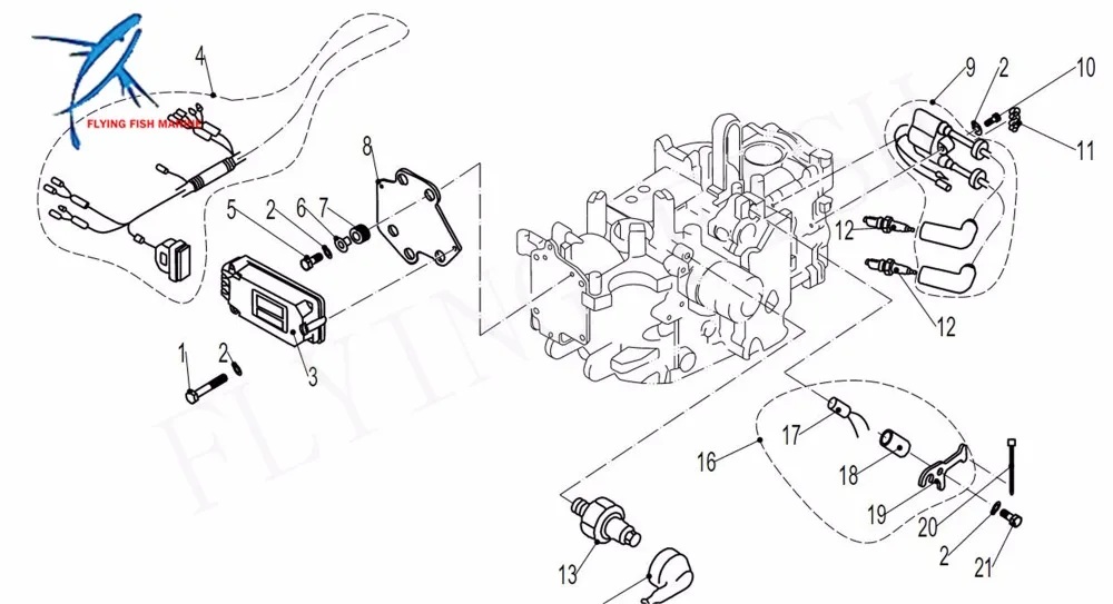

Boat Motor F25-05090001 CDI Unit for Parsun HDX 4-Stroke F20 F25 Outboard Engine C.D.I UNIT
