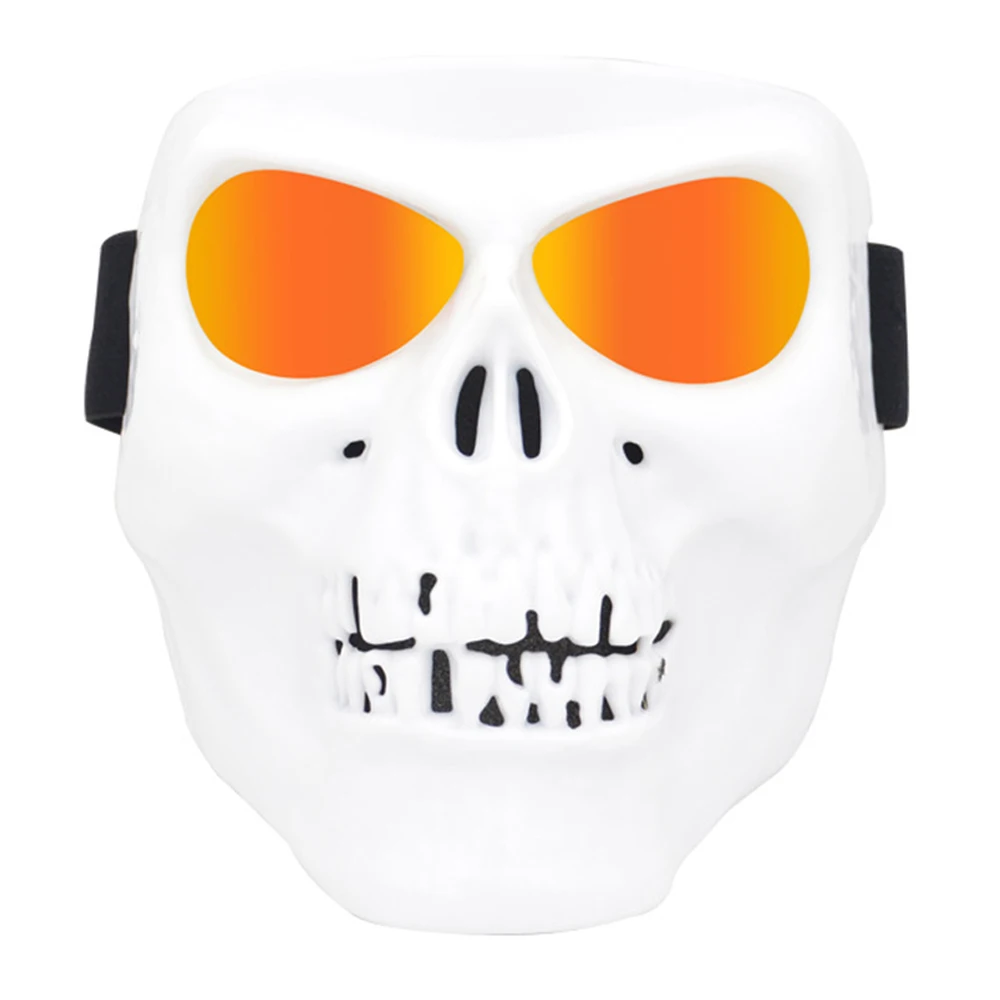 G-01 White Orange Vintave череп мотоциклетные очки ретро Байк мотокросса очки кафе гонщик стимпанк мотоцикл модульная маска - Цвет: G-01 White Orange