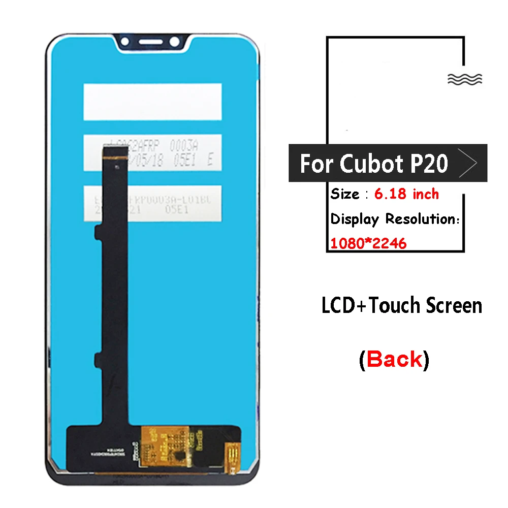 Синий/черный для CUBOT P20 ЖК-дисплей+ инструмент для ремонта сенсорного экрана в сборе Запчасти Запасные аксессуары для Cubot P20 lcd