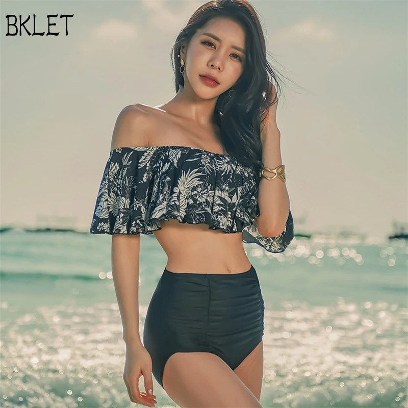 2018 сексуальный женский купальник без бретелек с принтом | Женская одежда