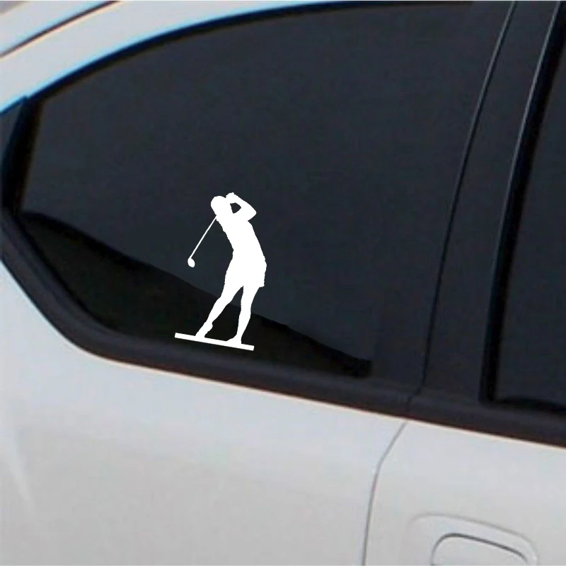 

QYPF 8.1*15.5CM Fashion Love Golfing Fitness Decor Vinyl Car Sticker Black/Silver Extreme Movement Decals C16-1534