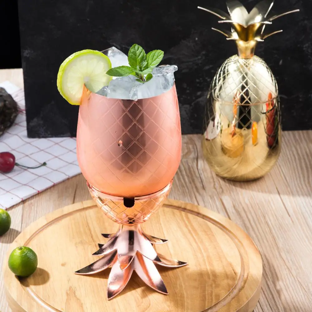 DSstyles Ананас Форма нержавеющая сталь коктейльное стекло украшение | Дом и сад