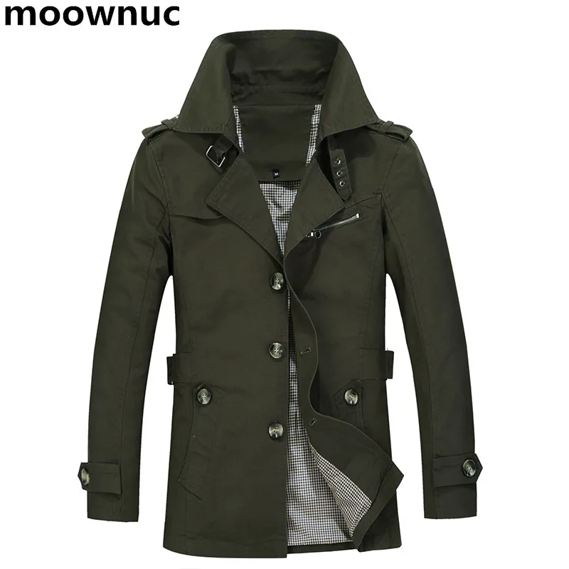 2018 осенний Новый брендовый мужской деловой Повседневный Тренч Куртки мужские