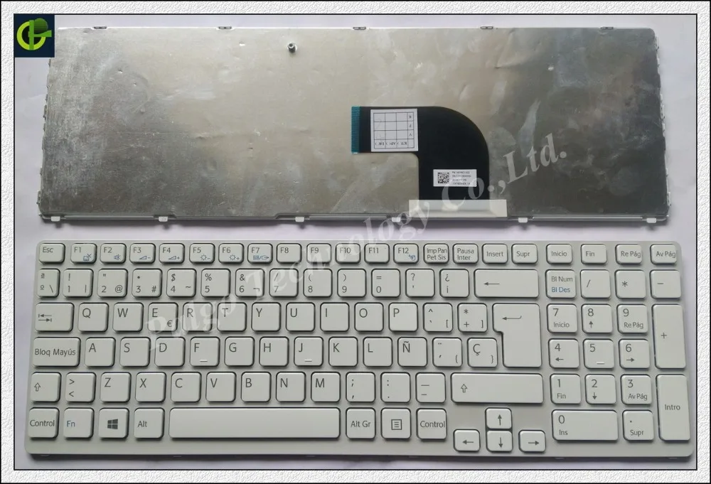 Испанская клавиатура SP для Sony VAIO SVE1511V1R SVE15115YC SVE151C11M SVE151E11T SVE15115YCB SVE15115YCP белая Teclado |
