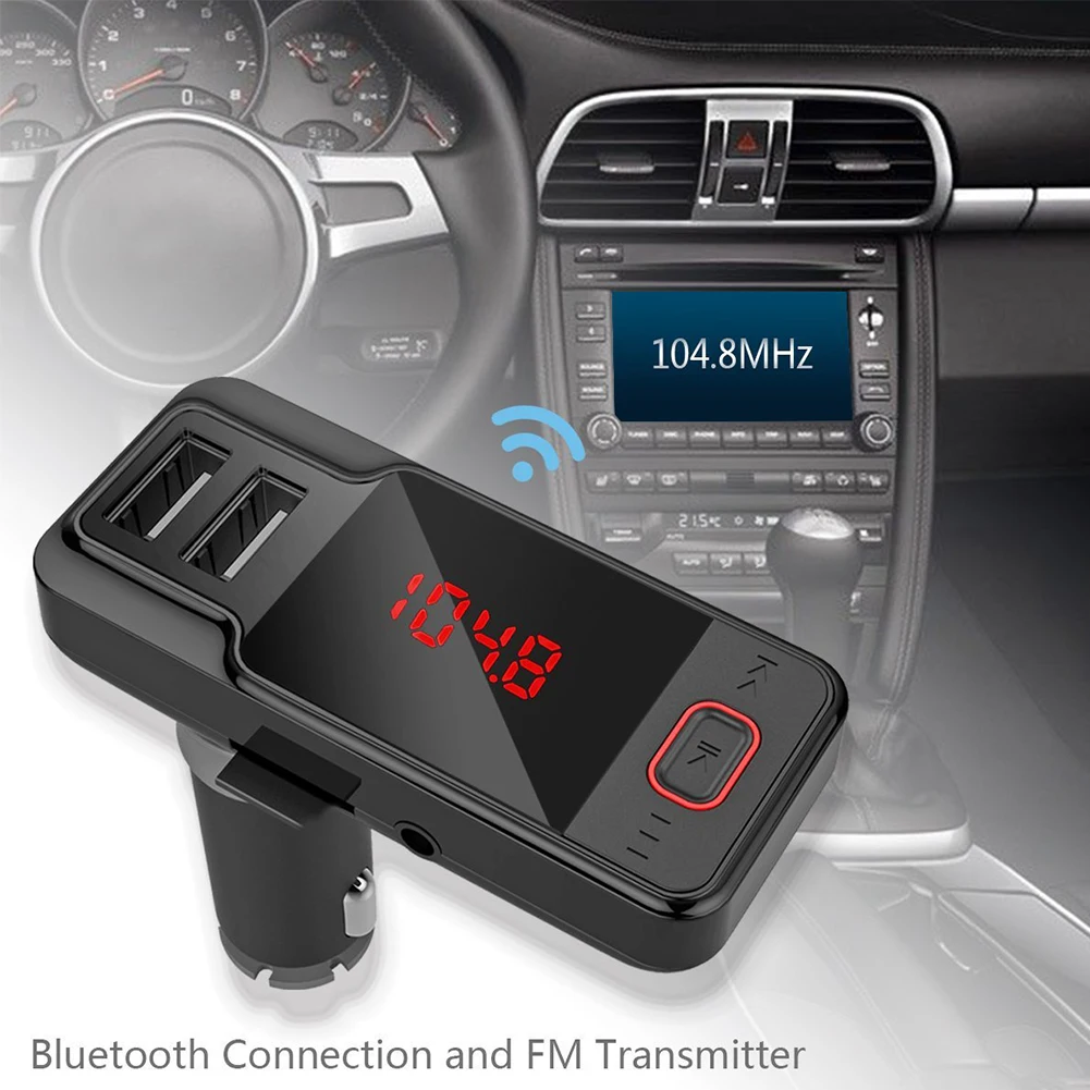 Светодиодный дисплей Bluetooth Разъем fm передатчик Hands Free прослушивание музыки