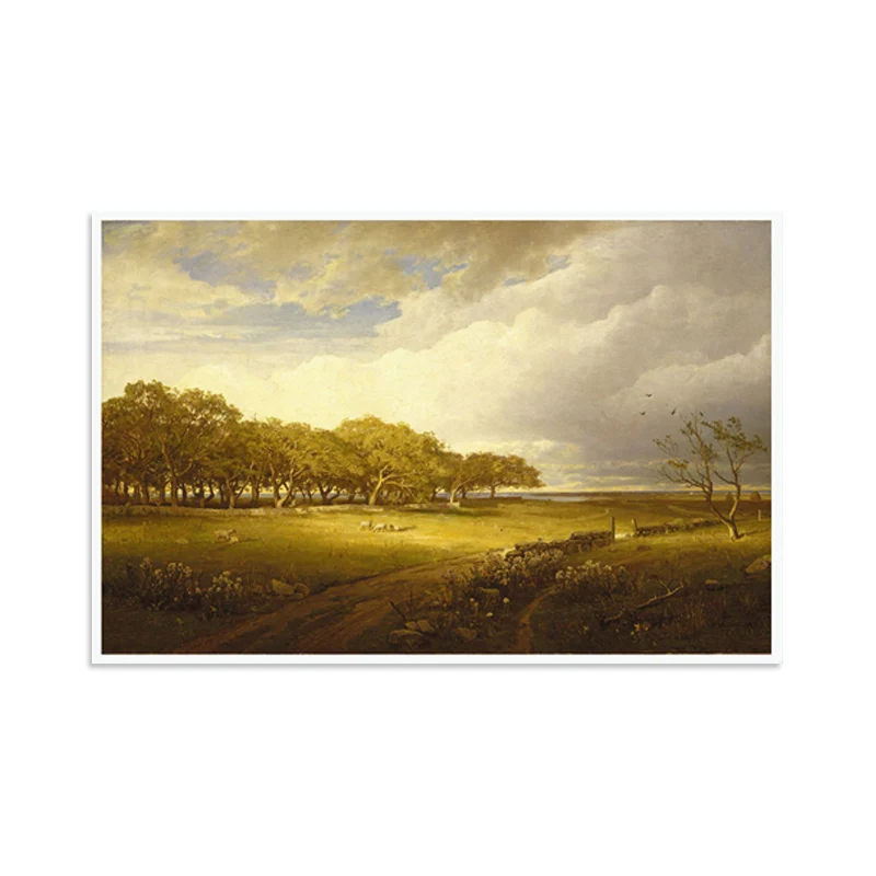 European - style living room posters wall paintings restaurant bedroom murals home decoration old orchard painting | Дом и сад