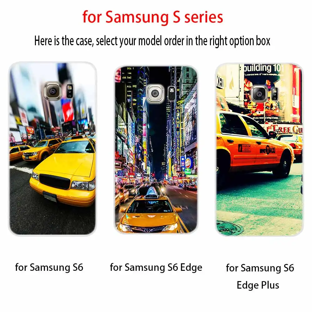 Мягкий чехол с изображением такси Нью-Йорка для Samsung Galaxy S7 Edge S8 S9 S10 S11 S20 S21 Plus Lite E