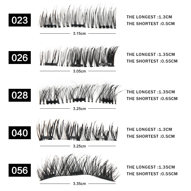 3 Magnet 3D Magnetic Eyelashes Lashes Thicker Reusable False Handmade No Glue Eye Makeup Kit lashes lift | Красота и здоровье
