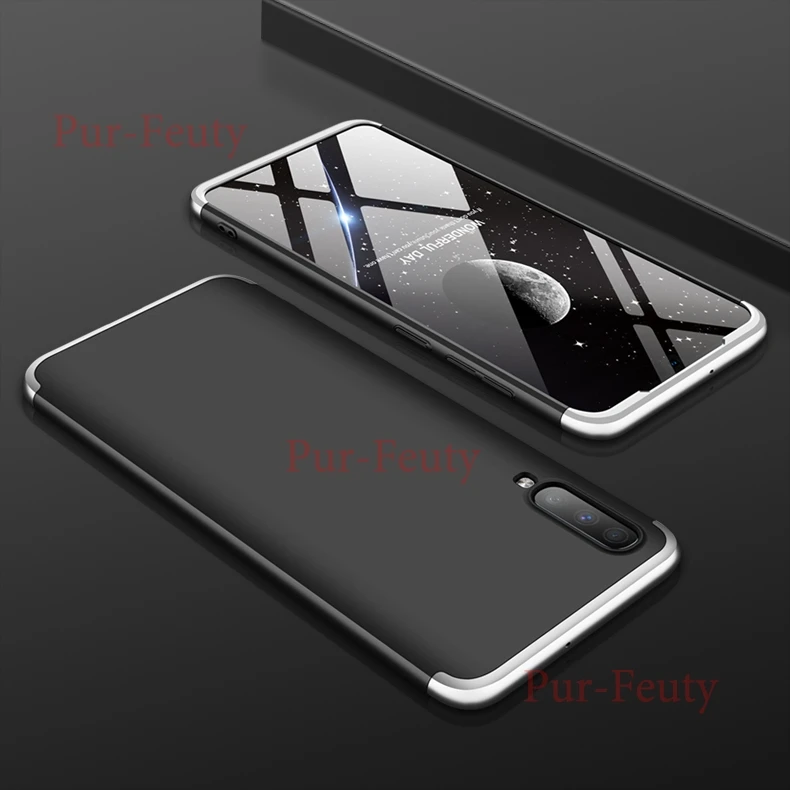 silver black Чехол для samsung Galaxy A70 70A A705FD жесткий 3 в 1 матовый армированный гибридный защитный чехол для A 70 A705 SM-A705FN/DS - Цвет: silver black