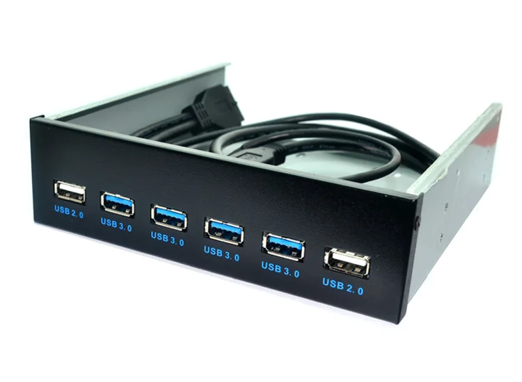 S 6 портов USB 3 0 + USB2.0 5 25 дюймов передняя панель с адаптером питания концентратор 4
