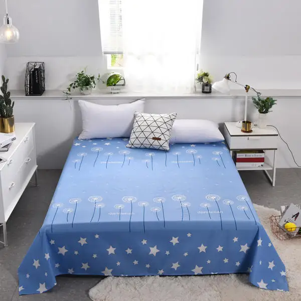 New 3 Pcs Bedding Set Polyester/Cotton Bed Sheet Flat Sheet+ 2 Pcs Pillowcase Bedsheet Queen King Full Twin 230*230cm Sabanas