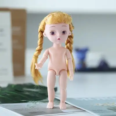 G Doll 16 см белые черные волосы принцесса куклы Обнаженная кукла с головой шаровой шарнир подвижные мини прекрасные игрушки для девочек подарок - Цвет: G Doll