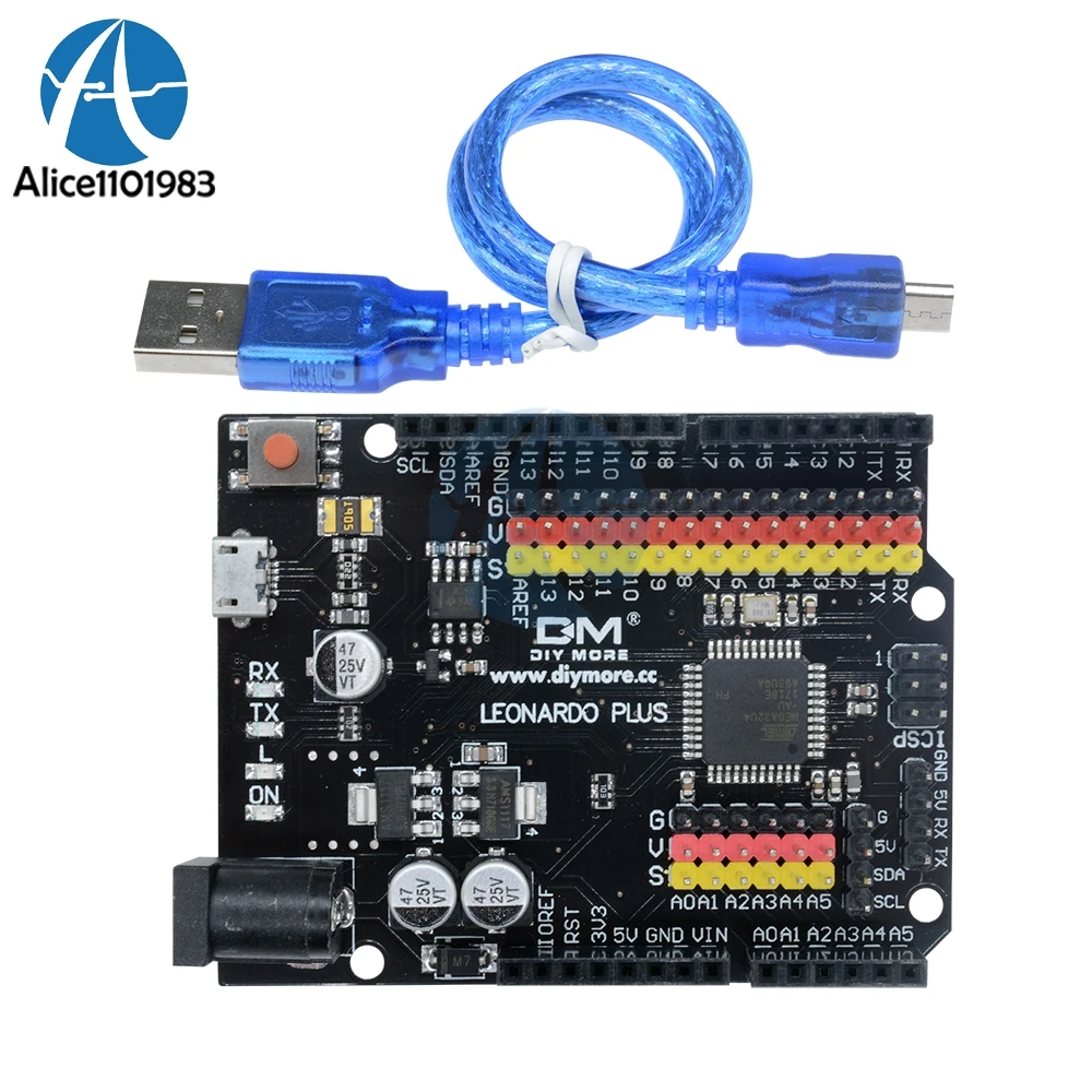 Плата Leonardo R3 Plus CH340 G CH340G ATmega32U4 AU микроконтроллер модуль Micro USB совместимый с