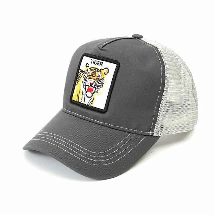 Gray Tiger Модная бейсбольная Кепка с вышивкой, унисекс, пчела, тигр, колпачки для животных, женская и Мужская бейсболка, кепка для папы, летняя Регулируемая Кепка - Цвет: Gray Tiger
