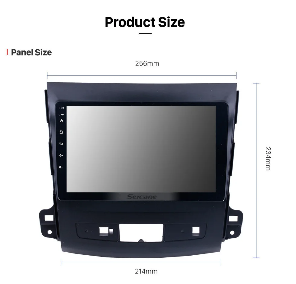 Seicane 9 дюймов Android 8,1 Автомагнитола для MITSUBISHI Outlander 2006 2007 2008- 2Din gps головное устройство