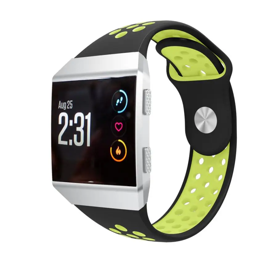 Модный двухцветный спортивный силиконовый браслет ремешок для Fitbit Ionic SmartWatch Watachband Спортивные товары аксессуары