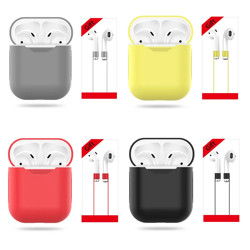 Мягкий силиконовый чехол для Airpods ударопрочный наушник защитный AirPods ультра