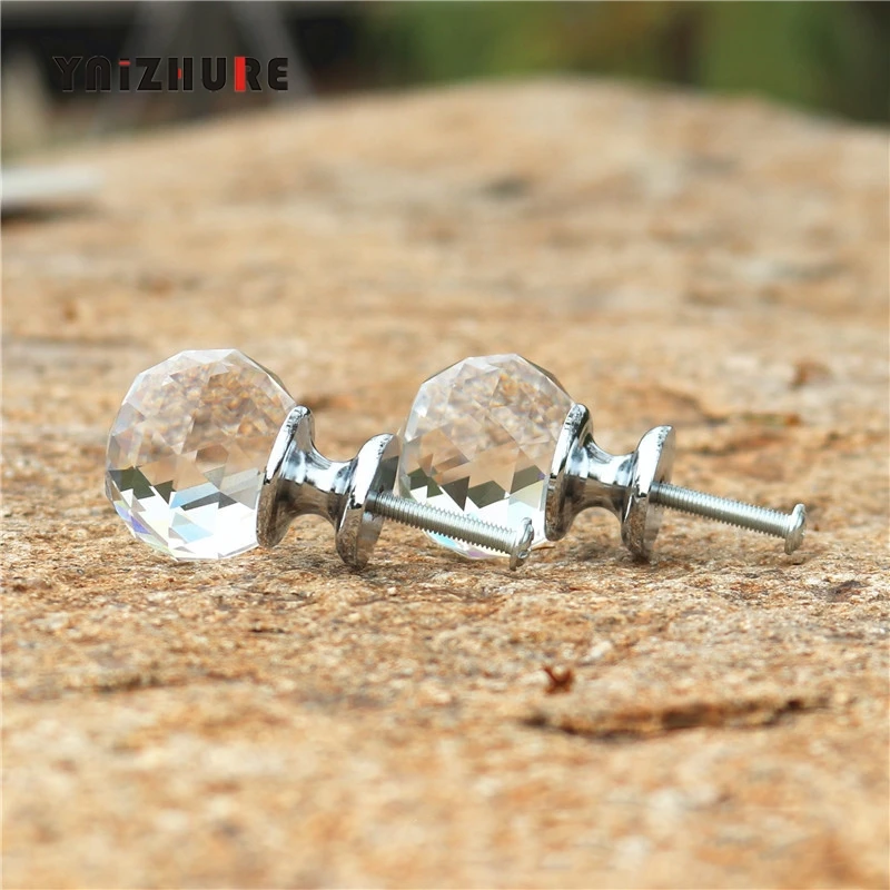 10 шт. 30 мм алмазные шариковые ручки из хрустального стекла для выдвижных ящиков