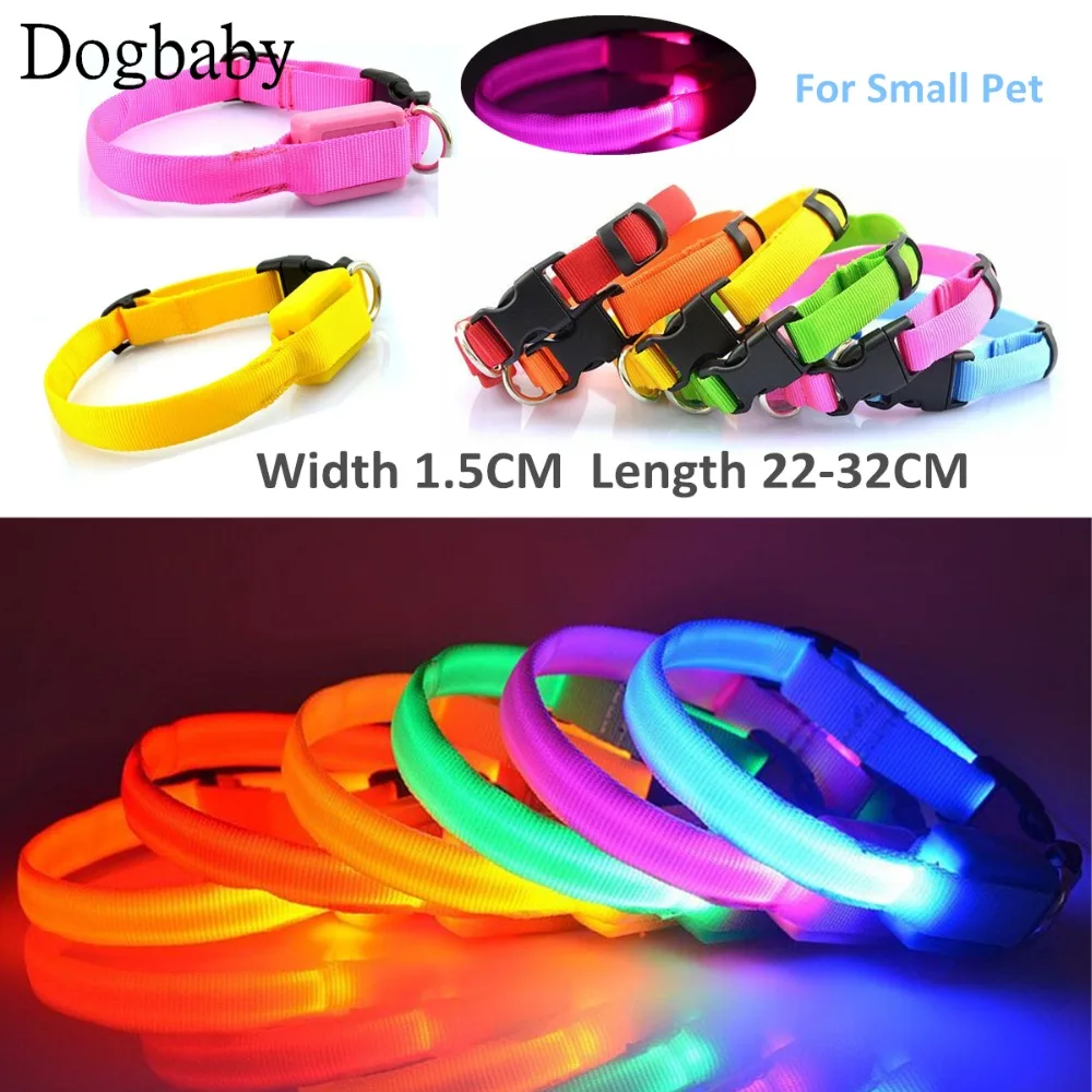 Ошейник N09 светодиодный для домашних питомцев 1 5 см размеры XS|led collar|night safetycat led collar