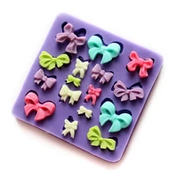 luyou new arrival 1 pcs bow knot silicone cake mold chocolate mold cake decorating fondant mould christmas silicone mold fm155