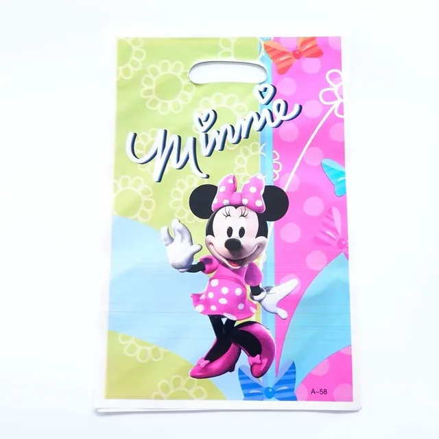 Minnie 10 шт. цветные подарочные сумочки Русалочка, вечерние сумочки Русалочка, подарки для детей на день рождения, подарочная сумочка Русалочка, коробки для конфет - Цвет: Minnie