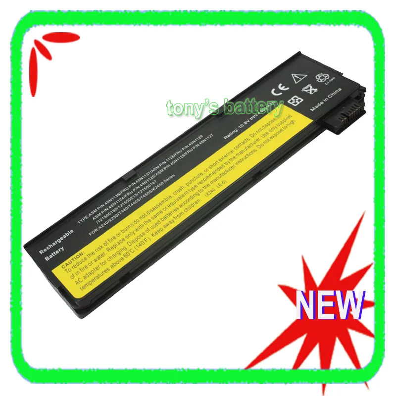 6 Cell ноутбук Батарея для lenovo ThinkPad X240 X250 T440 T440s T450s K2450 45N1124 45N1125 45N1126