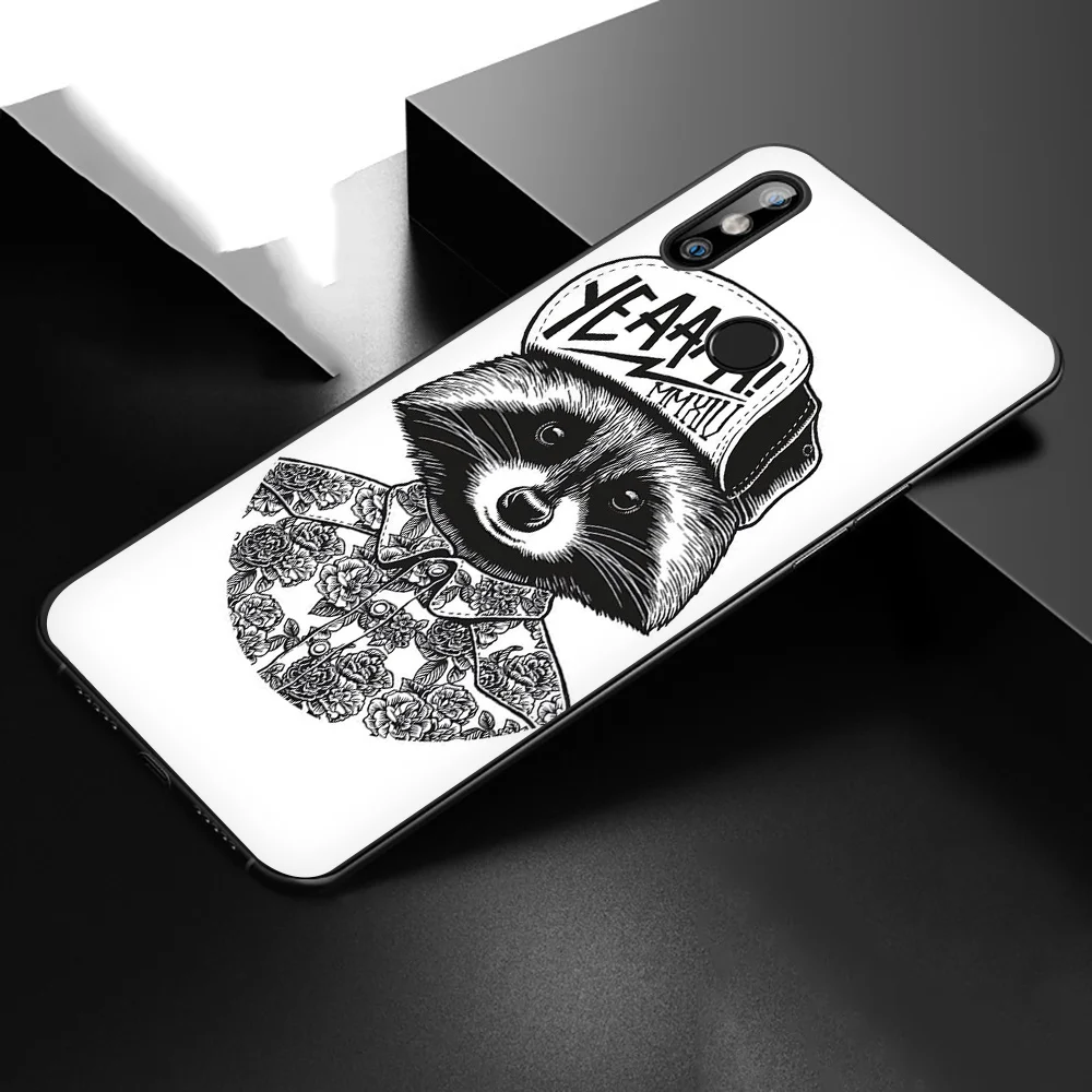 Милый Енот мягкий чехол для телефона для Xiaomi 6 8 9 se A1 A2 F1 макс 3 Redmi 4A 4X5 плюс 6A 6Pro 7 GO 7A K20 9T A3 Pro CC9 CC9e 8A