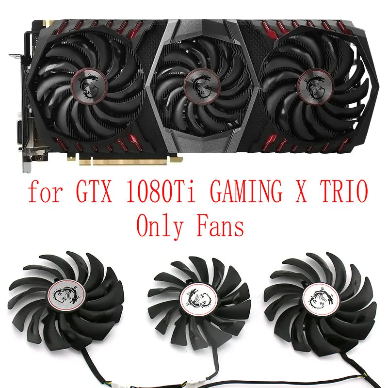 Для MSI GTX1080Ti GAMING X TRIO видеокарта вентилятор охлаждения PLD10010S12HH DC12V 0.40A