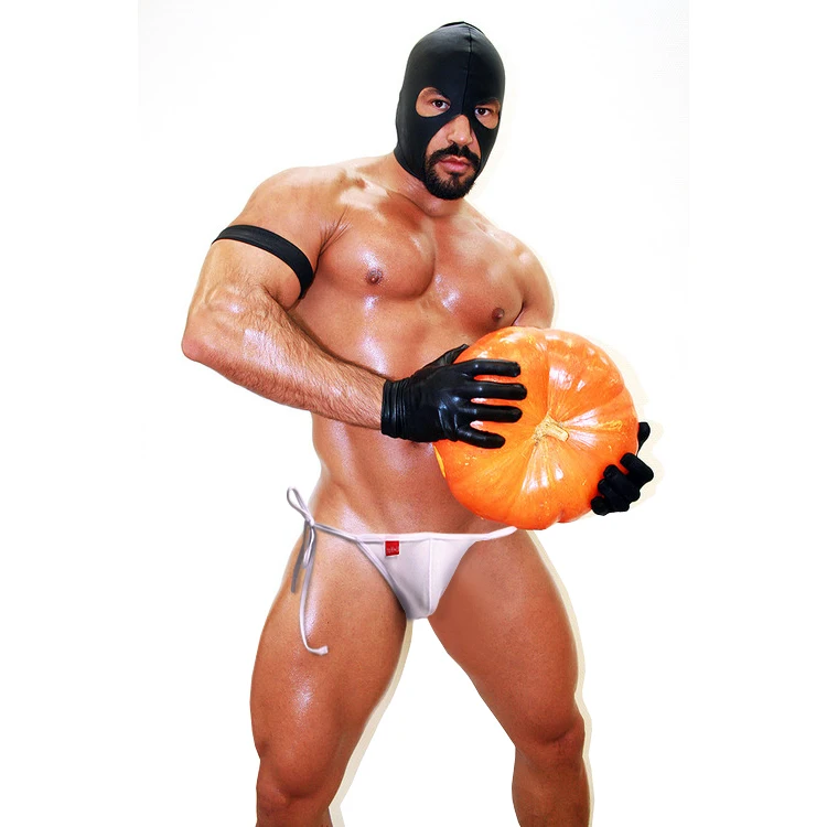 

sexy bag tie waist translucent gauze men's briefs underpants 13009-1