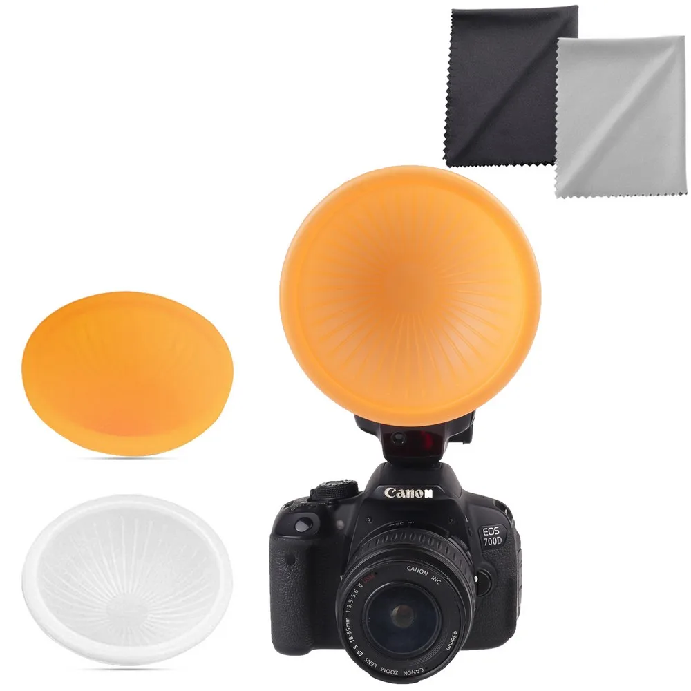 Купольный рассеиватель для вспышки Travor CANON 420EX 430EX SONY F36AM с 2 салфетками из