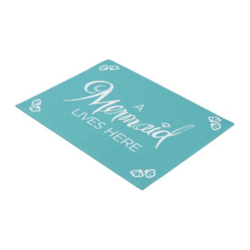 A Mermaid Lives Here - Doormat Home Decoration Entry Non-slip Door Mat Rubber Washable Floor | Дом и сад