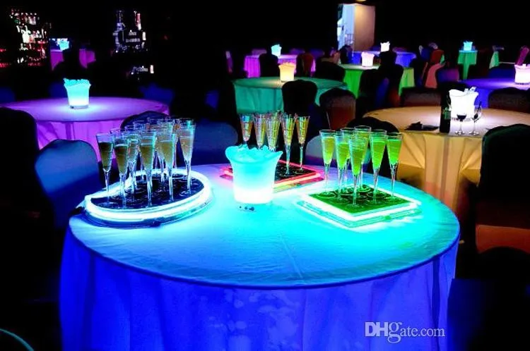 6 шт. в партии жидкое активное светодиодное стекло для шампанского светодиодная