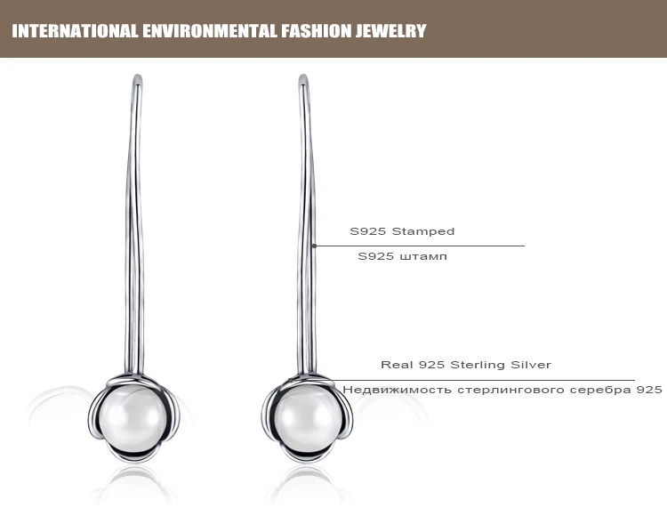 LZESHINE Lxury Jewelry Новинка весны коллекция 925 стерлингового серебра с жемчугом длинные