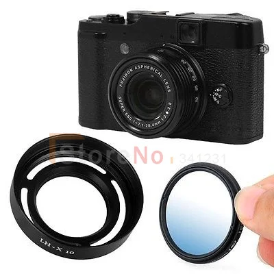 2 в 1 новый тонкий 40 мм MC- UV фильтр + бленда объектива для fuji fujifilm LH-X10 X10 | Электроника