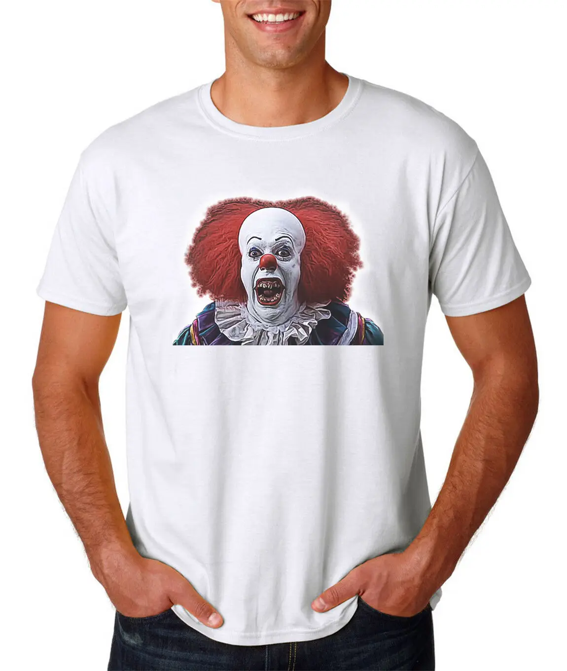 Фото Футболка Pennywise ART-IT-Хэллоуин ужас Фредди Чаки Джейсон клоун Мужская одежда Футболка Pennywise ART-IT-Хэллоуин ужас Фредди Чаки Джейсон клоун Мужская одежда
