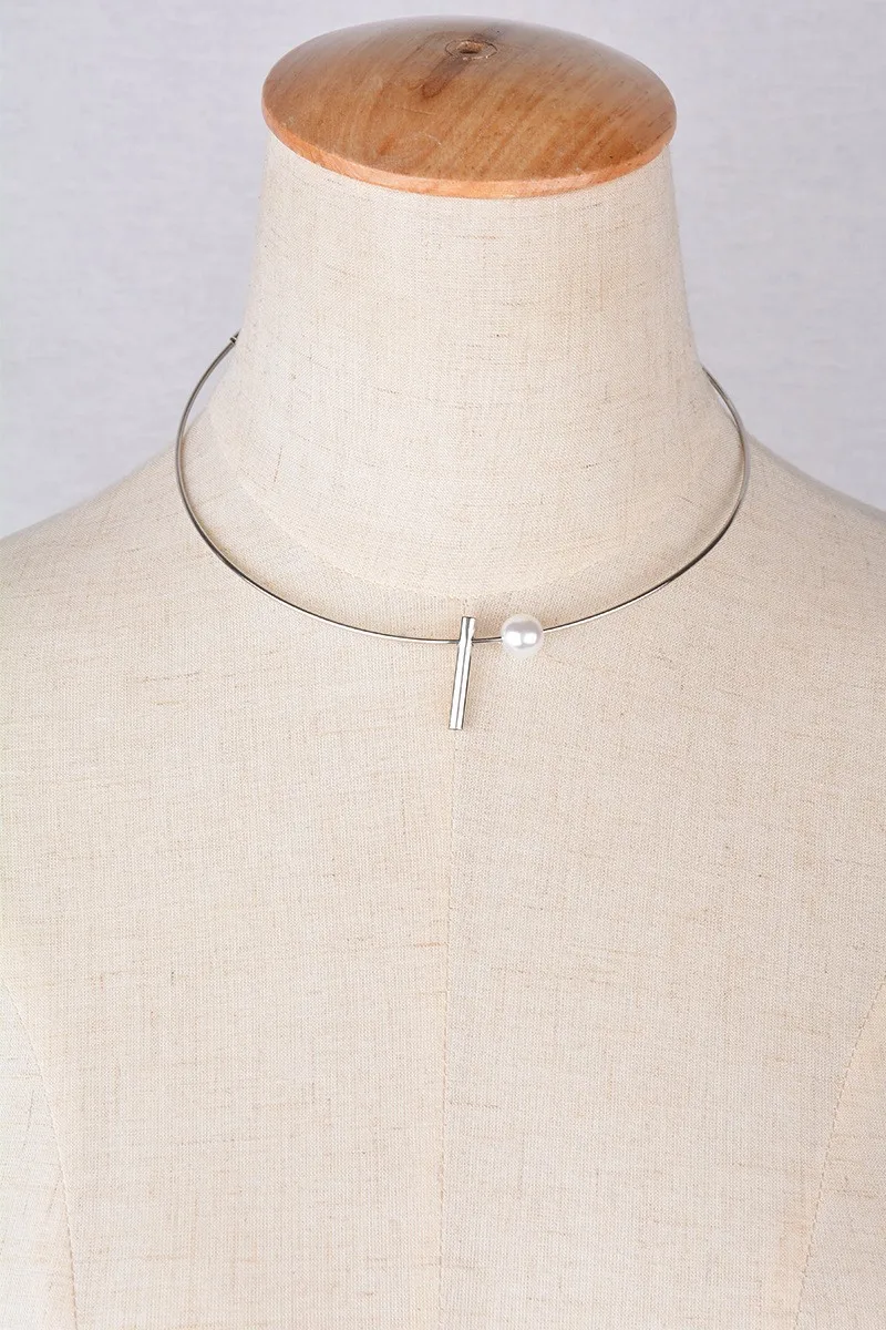 Новый Морден Torques жемчужное кольцо золотого цвета серебряного колье ожерелье для