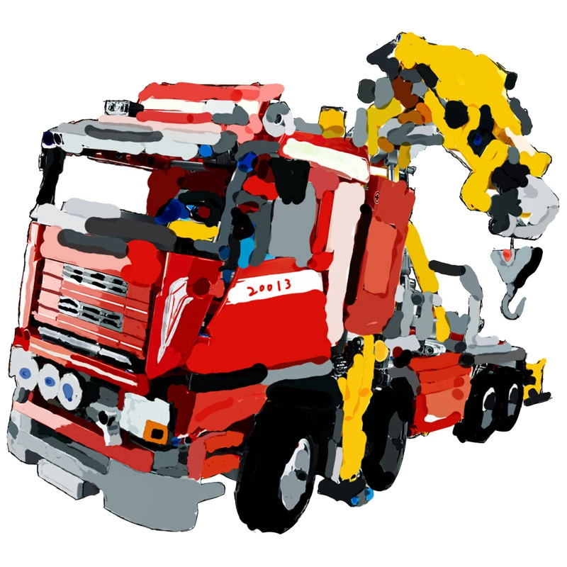 Технический кран грузовик силовые функции Dre Wrecker 2в1 реальный мир модель V8 двигатель Technic флагманские блоки