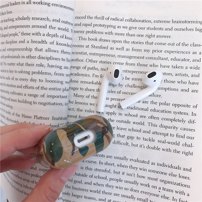 Камуфляжный чехол Airpods Cool для airpods защитный жесткий беспроводной наушников iphone