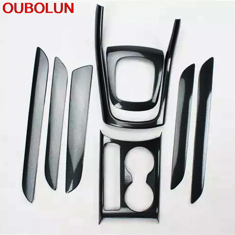 OUBOLUN ABS пластик углеродное волокно краска для Audi Q3 2013 2016 LHD межкомнатные двери