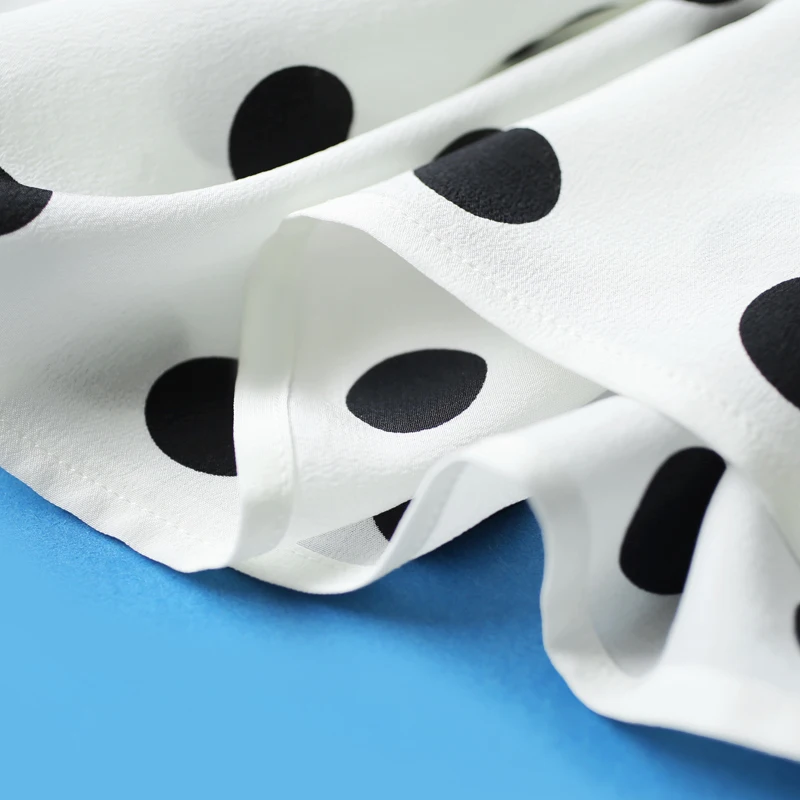 

Customize Womens Summer High Waist Sleeveless Retro Cute dress Black White Polka Dot Print chiffon dresses Plus Size 3XS-10XL