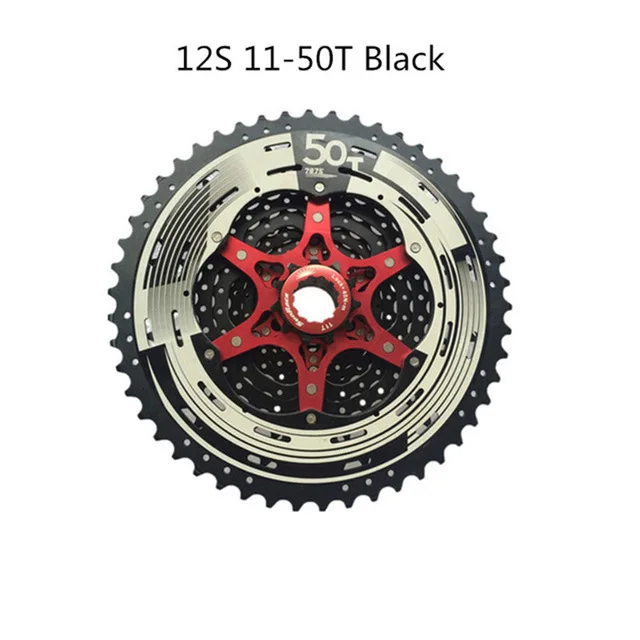 12S11 50T Black Red Sunracing 8 S/9 S/10 S/11 S/12 S 11-28 T/11-50 T горный велосипед полный спектр маховика - Цвет: 12S11 50T Black Red