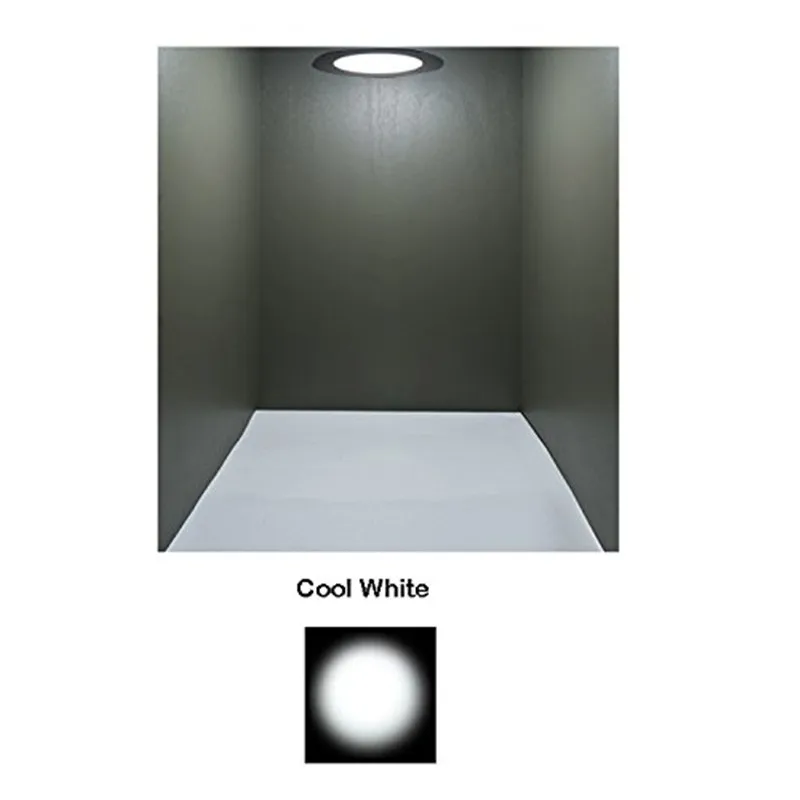 Cool White 6400K Topoch LED Recessed Downlight 6-Pack DC12V 3W 240LM Ultra Thin Light for RV Boat House Compact Full Aluminum Silver/White/Nickel - Испускаемый цвет: Cool White 6400K