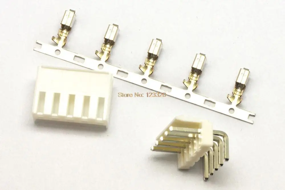50sets/lot VH Connector 5Pin,Pitch:3.96MM, Side Entry Type Locking Header + Terminal + Housing, VH3.96-5P