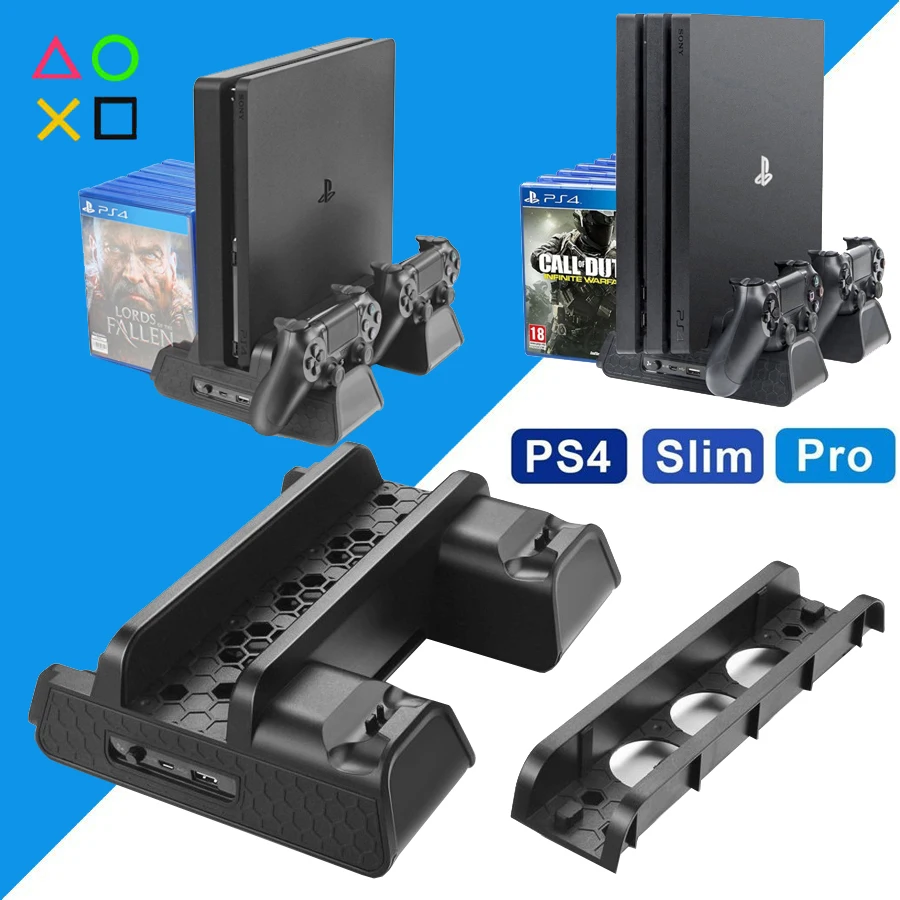 Подставка для зарядки PS4/Slim/PRO охлаждающий вентилятор зарядная док станция двух