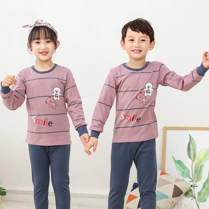 Новые зимние пижамы с героями мультфильмов для девочек и мальчиков детские