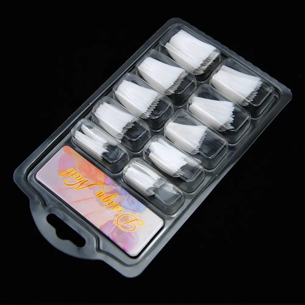100pc White 100 шт./кор. накладные ногти Советы прозрачные/белые/Натуральные Искусственные длинные французские накладные поддельные полные ногти Советы Салон акриловый Искусство маникюрные инструменты - Цвет: 100pc White